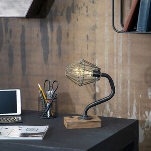 Industrial Wall Light with Black and Brown Finish.